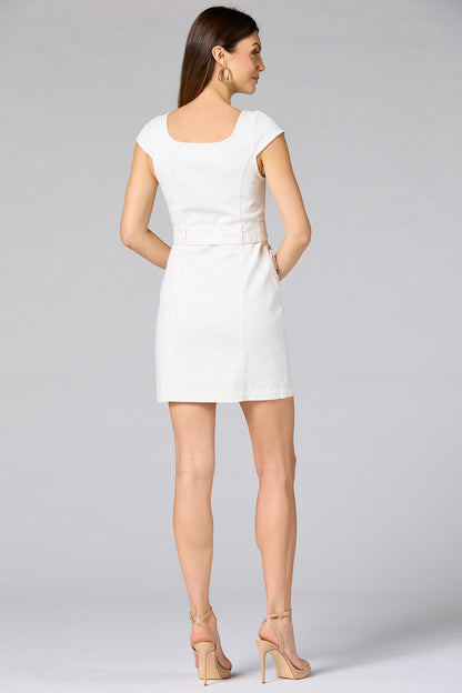 Versona cache white denim dress IVORY