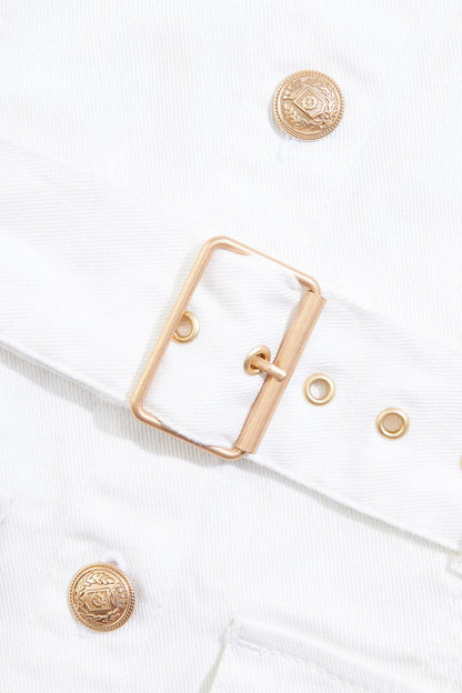 Versona cache white denim dress IVORY