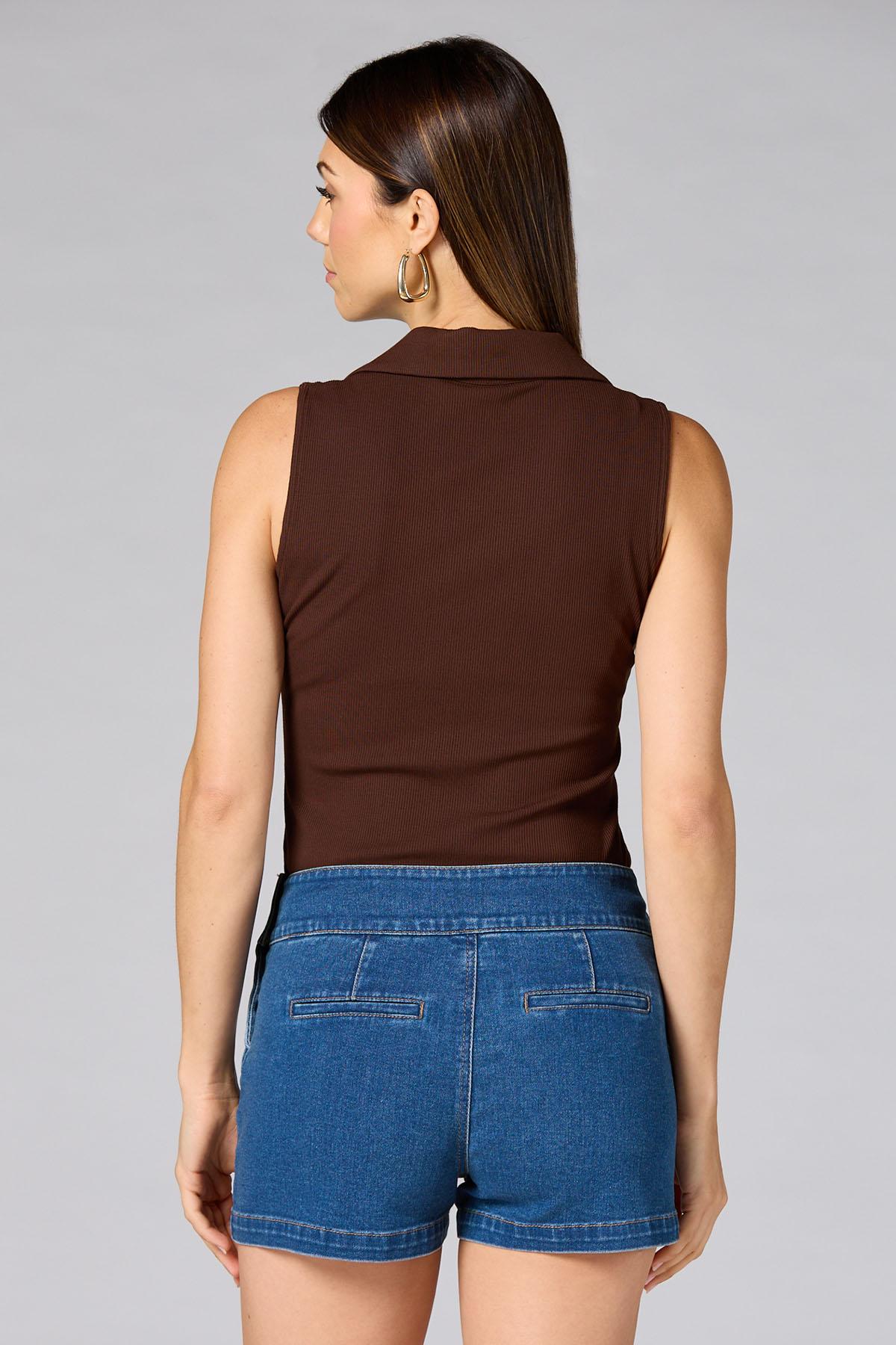 Versona cache ribbed knit polo POTTING_SOIL