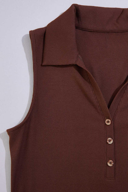Versona cache ribbed knit polo POTTING_SOIL
