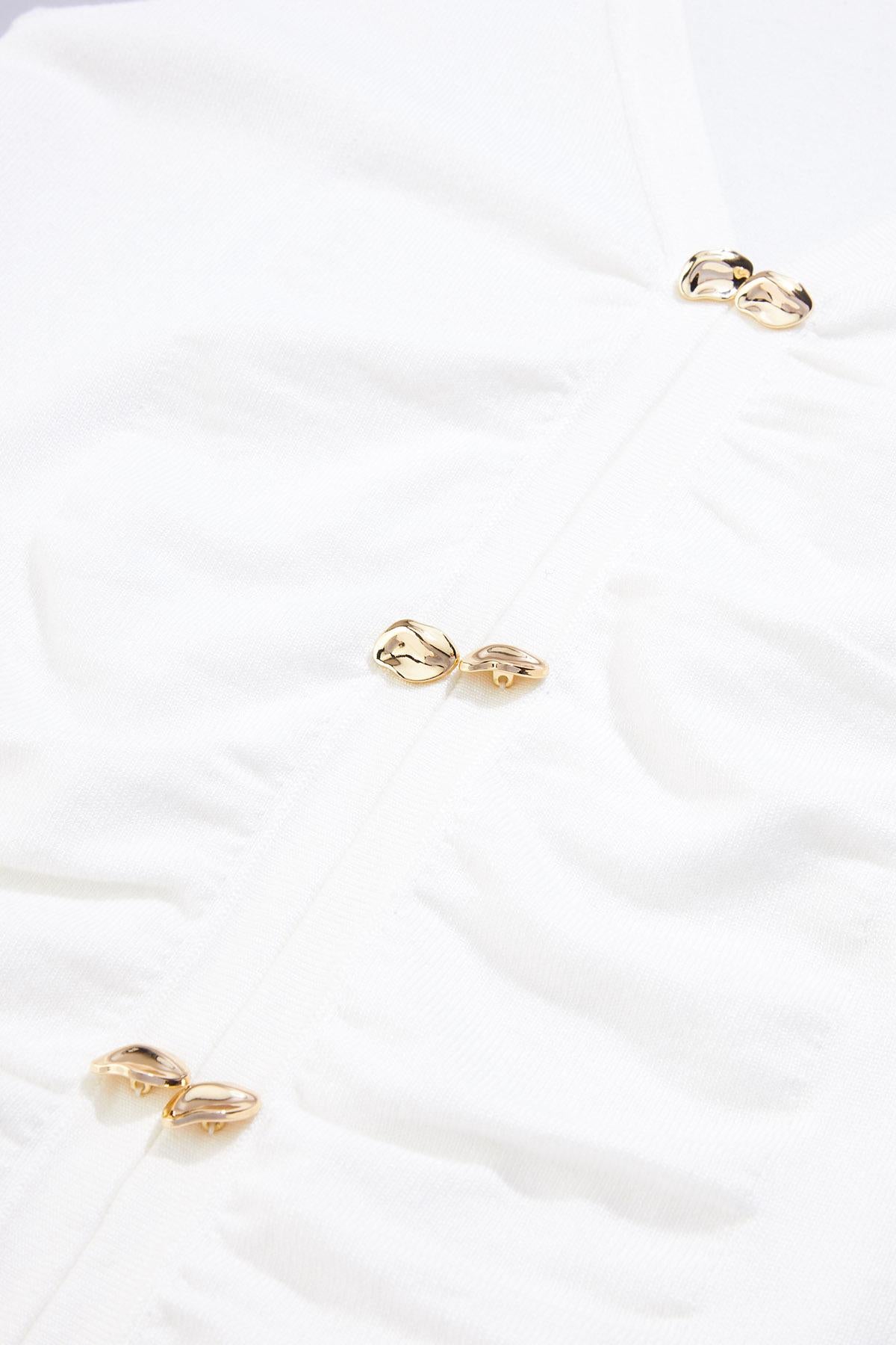 Versona cache gold button knit tank WHITE_ALYSSUM