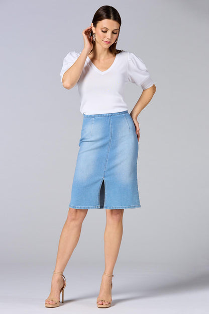 Versona cache puff sleeve sweater WHITE