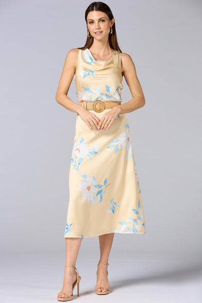 Versona cache satin floral tank YELLOW_MULTI
