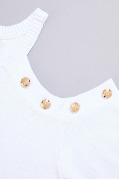 Versona cache one shoulder sweater BRIGHT_WHITE