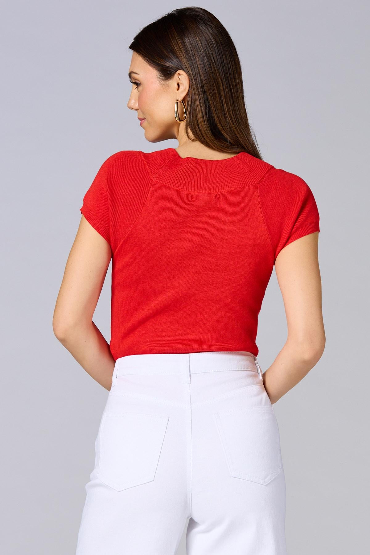 Versona cache shoulder button sweater NAVY