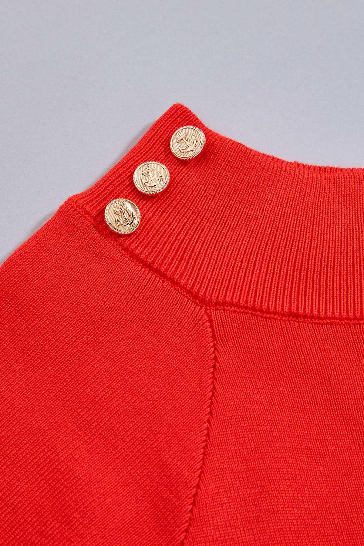 Versona cache shoulder button sweater NAVY