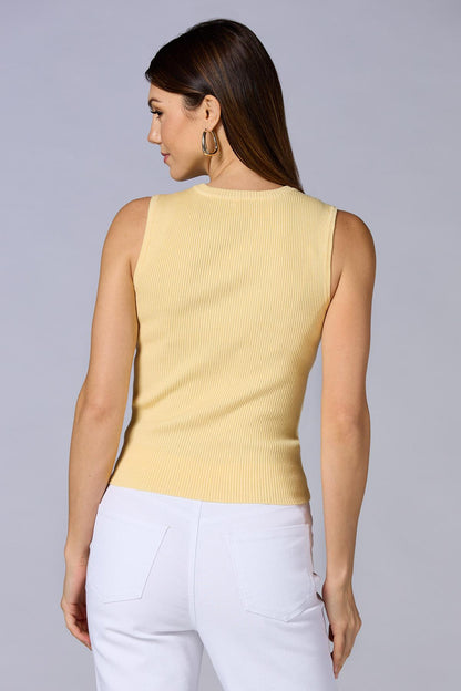 Versona cache belted ribbed tank SUMMER_MELON