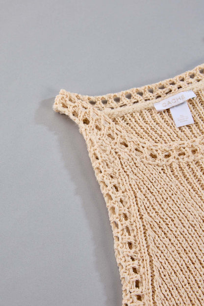 Versona cache solid sweater tank BEIGE