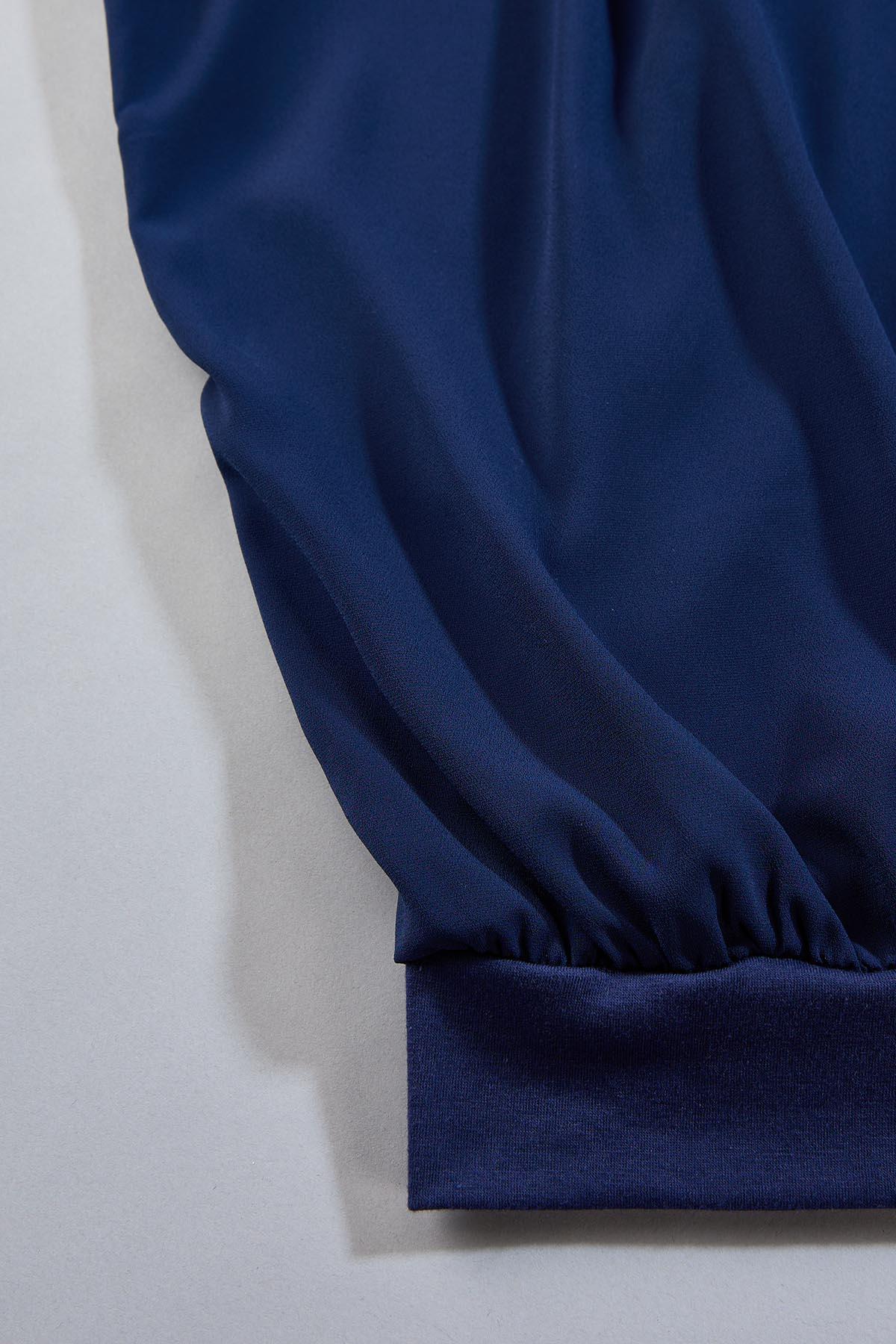 Versona cache solid band hem top NAVY_BLAZER