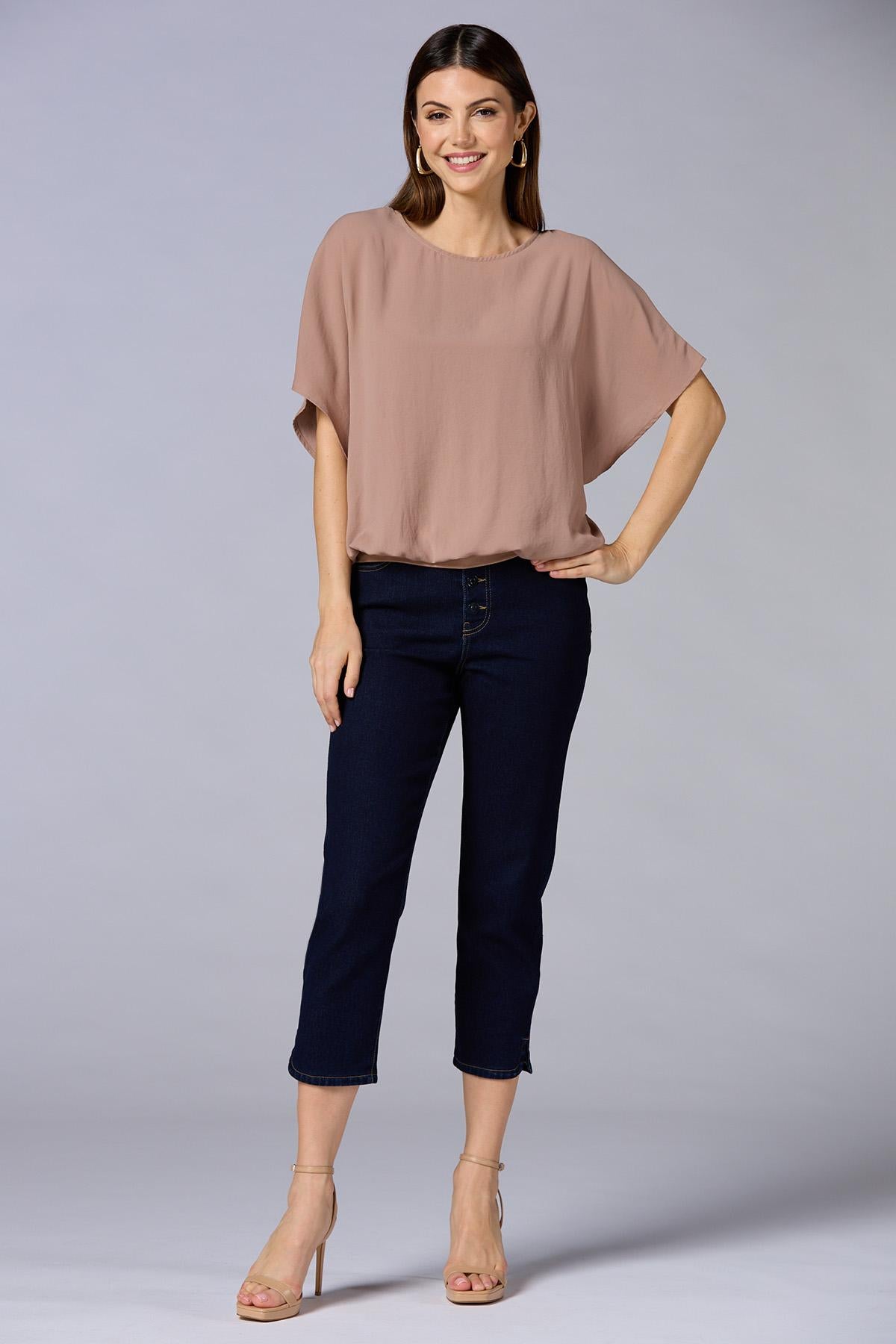 Versona cache beige drape top BEIGE