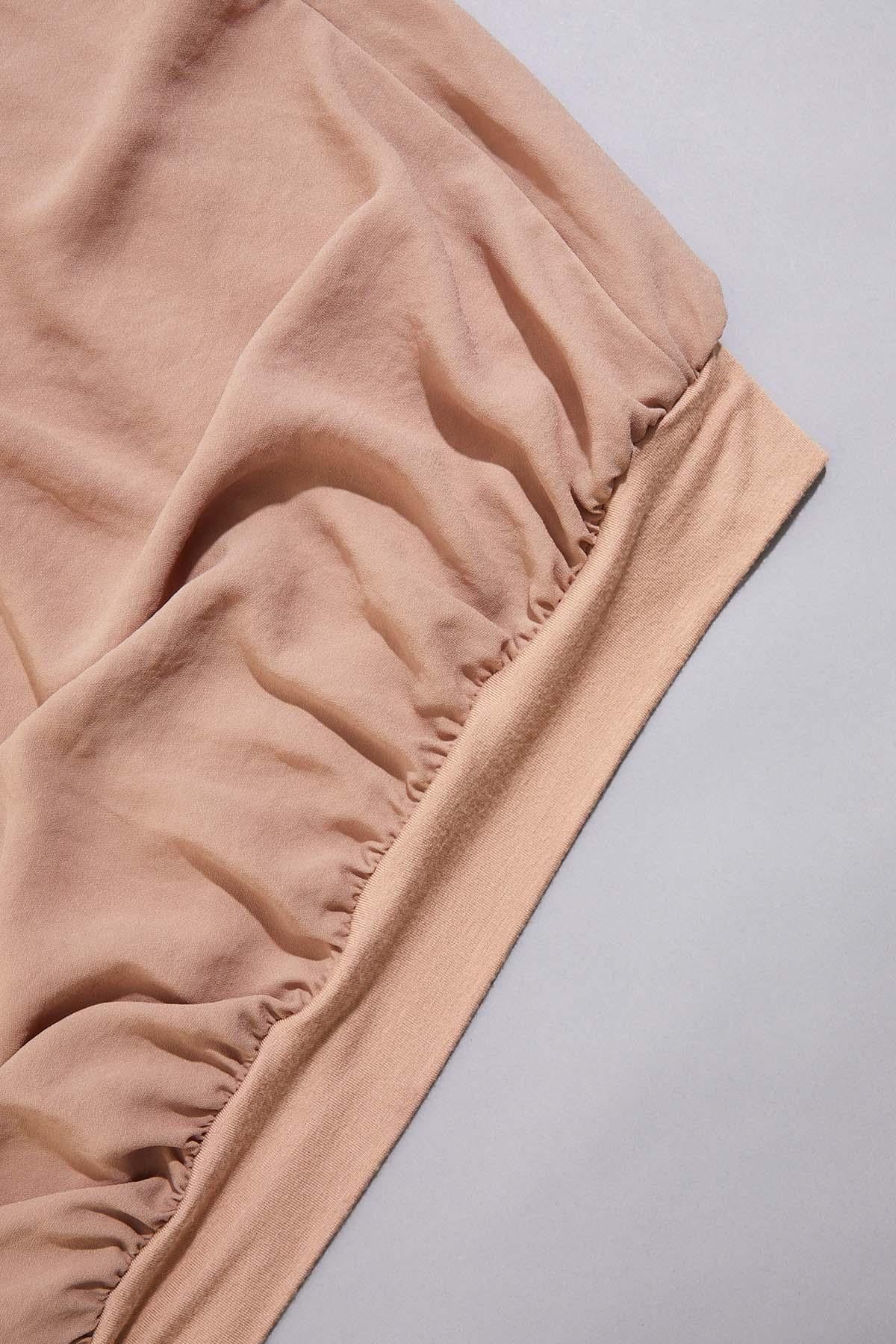 Versona cache beige drape top BEIGE