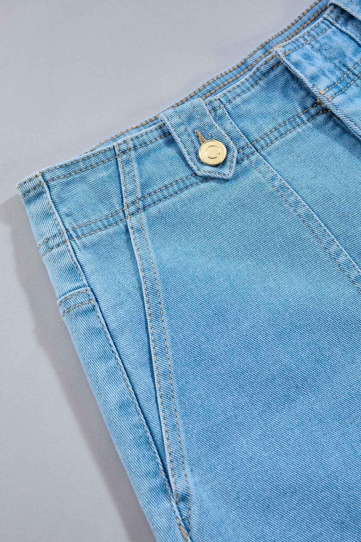 Versona cache high rise denim shorts LIGHT_WASH_DENIM