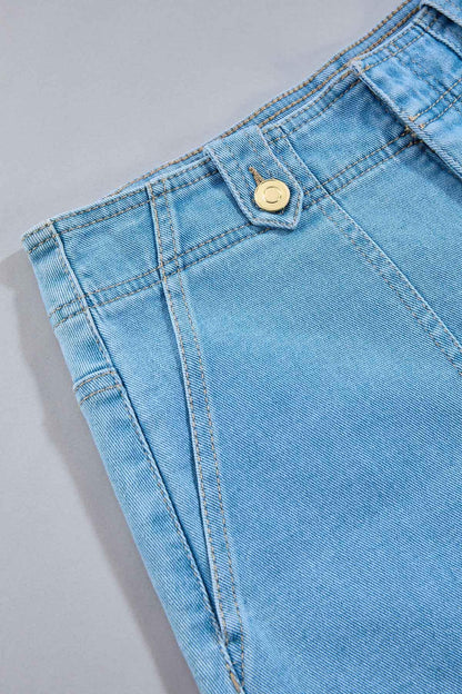 Versona cache high rise denim shorts LIGHT_WASH_DENIM