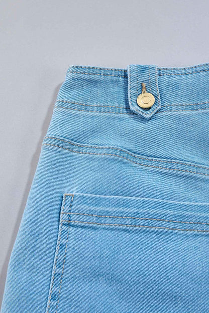 Versona cache high rise denim shorts LIGHT_WASH_DENIM