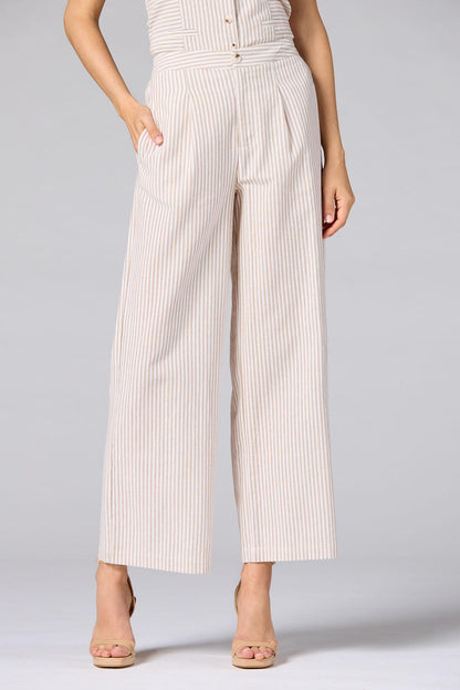 Versona cache neutral striped pants WHITE_MULTI