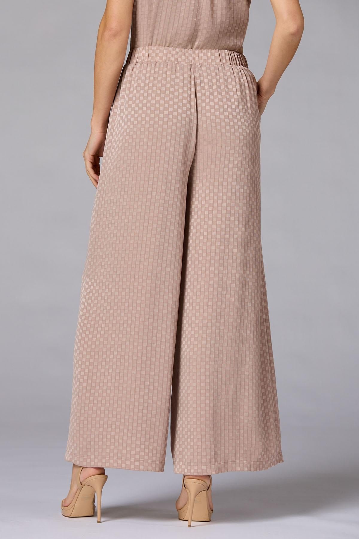 Versona cache geo textured pants BEIGE