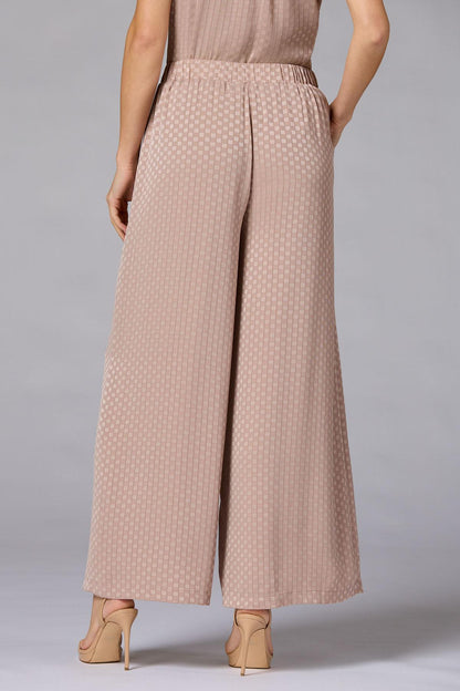 Versona cache geo textured pants BEIGE