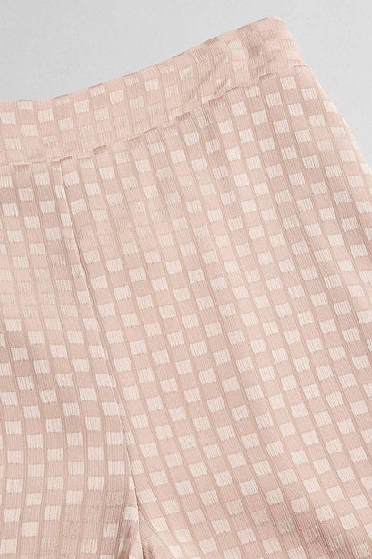 Versona cache geo textured pants BEIGE