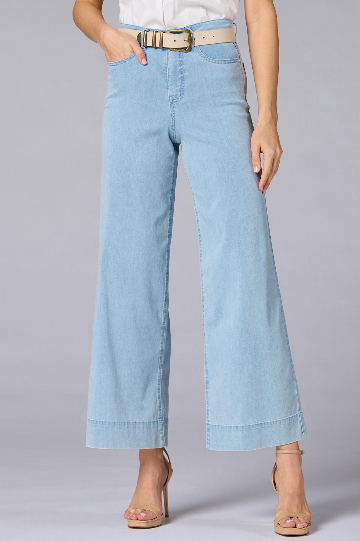 Versona cache denim trousers LIGHT_WASH_DENIM