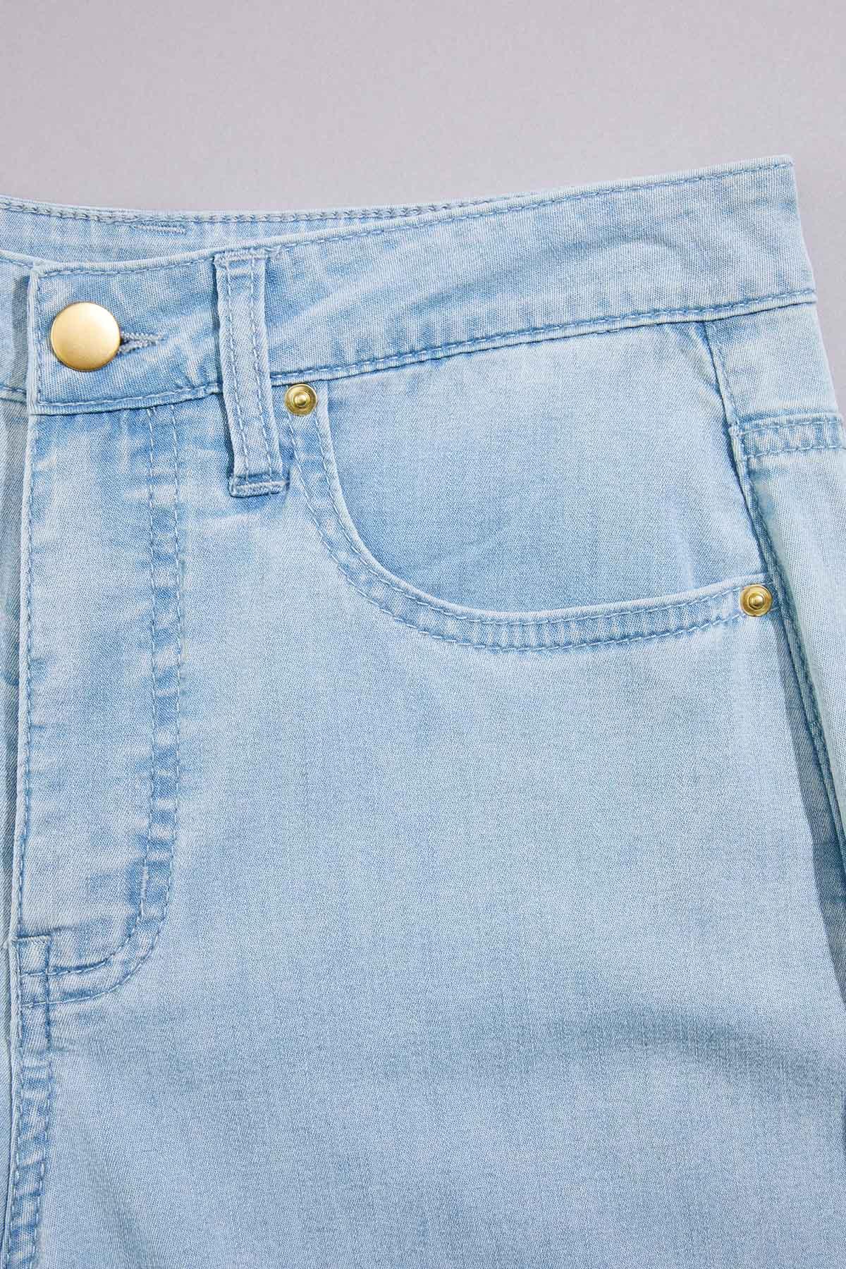 Versona cache denim trousers LIGHT_WASH_DENIM
