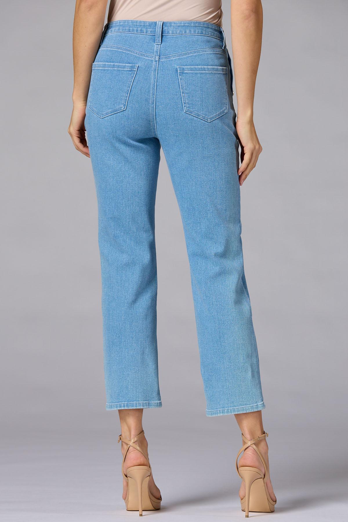 Versona gold sailor button jeans LIGHT_WASH_DENIM