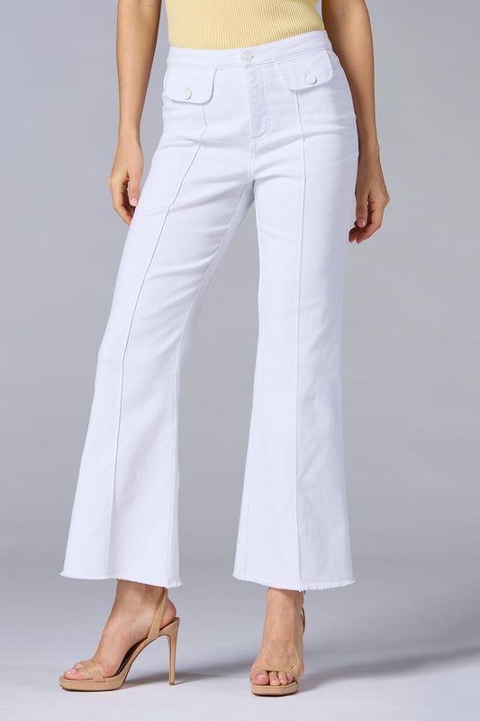 Versona cache flared white jeans WHITE_DENIM