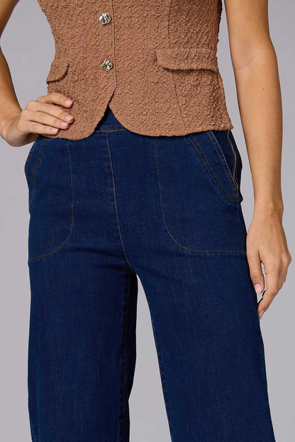 Versona cache dark wash wide leg jeans