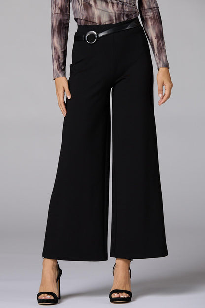 Versona cache ponte buckle belt pants NAVY_BLAZER
