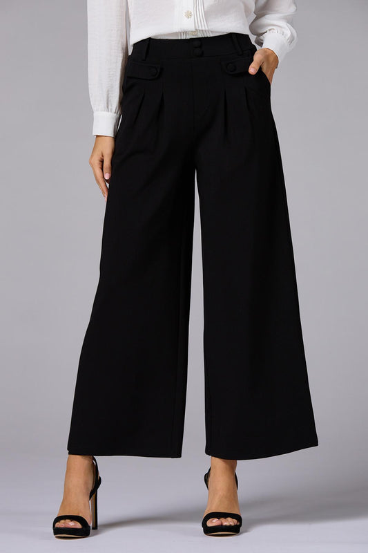 Versona cache ponte knit trousers IDEAL_BLACK