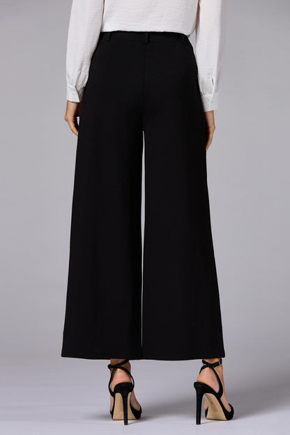 Versona cache ponte knit trousers IDEAL_BLACK