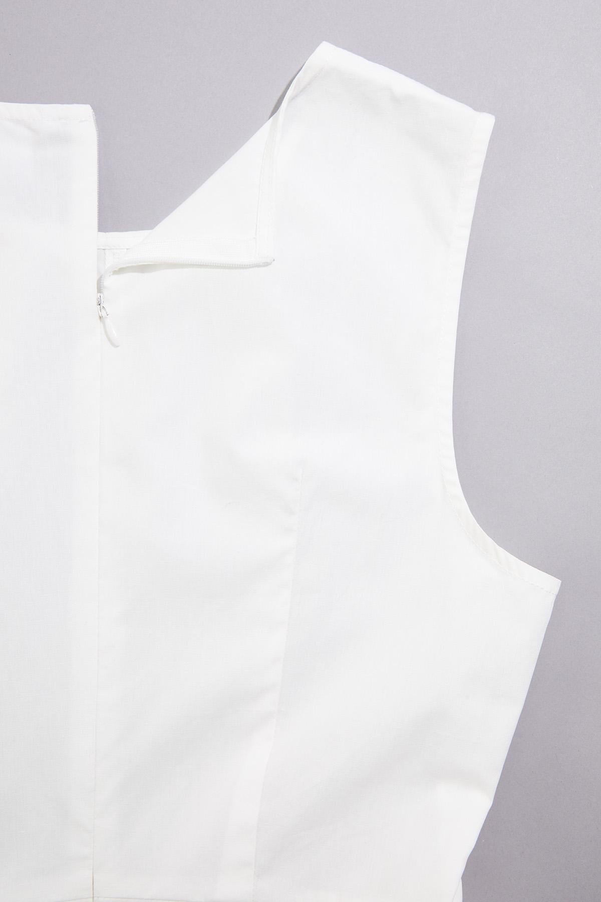 Versona cache poplin pleated peplum tank BRIGHT_WHITE
