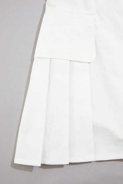 Versona cache poplin pleated peplum tank BRIGHT_WHITE