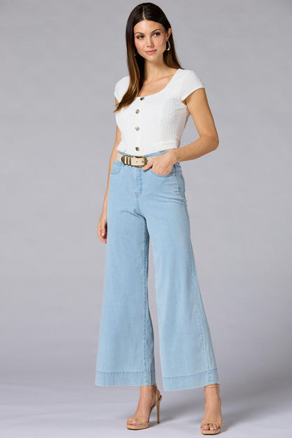 Versona cache textured button detail top BRIGHT_WHITE