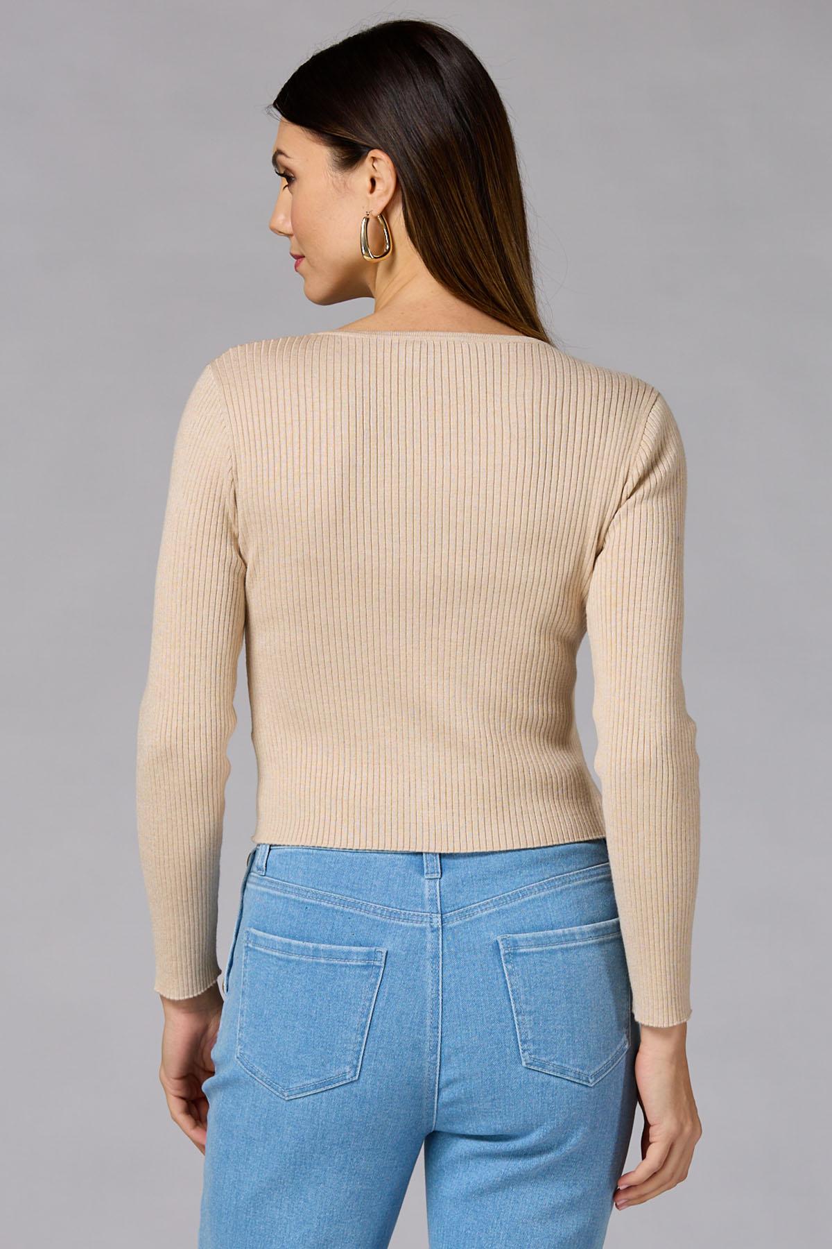 Versona cache covered button cardigan BEIGE