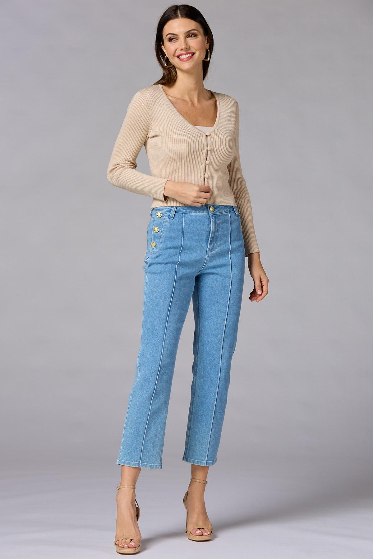 Versona cache covered button cardigan BEIGE