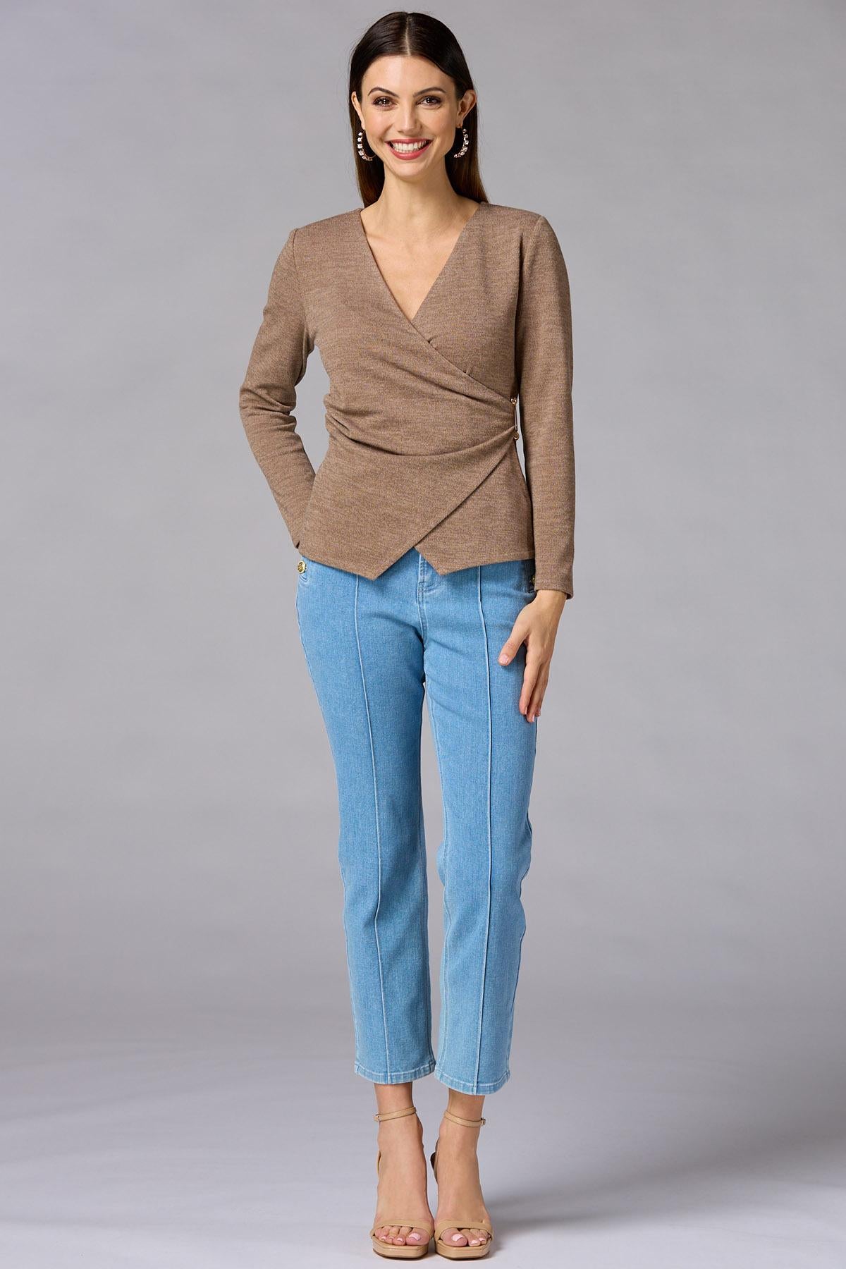 Versona cache wrap front top BROWN