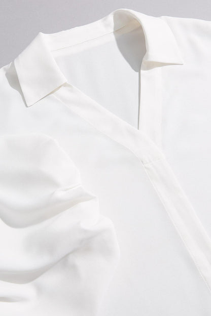 Versona cache puffy sleeve blouse IVORY