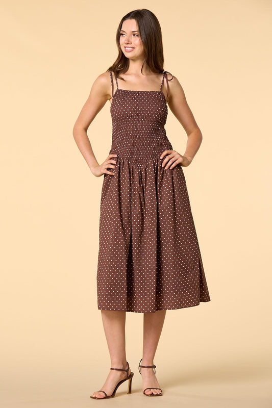 Versona on the spot midi dress BROWNBEIGE_MULTI