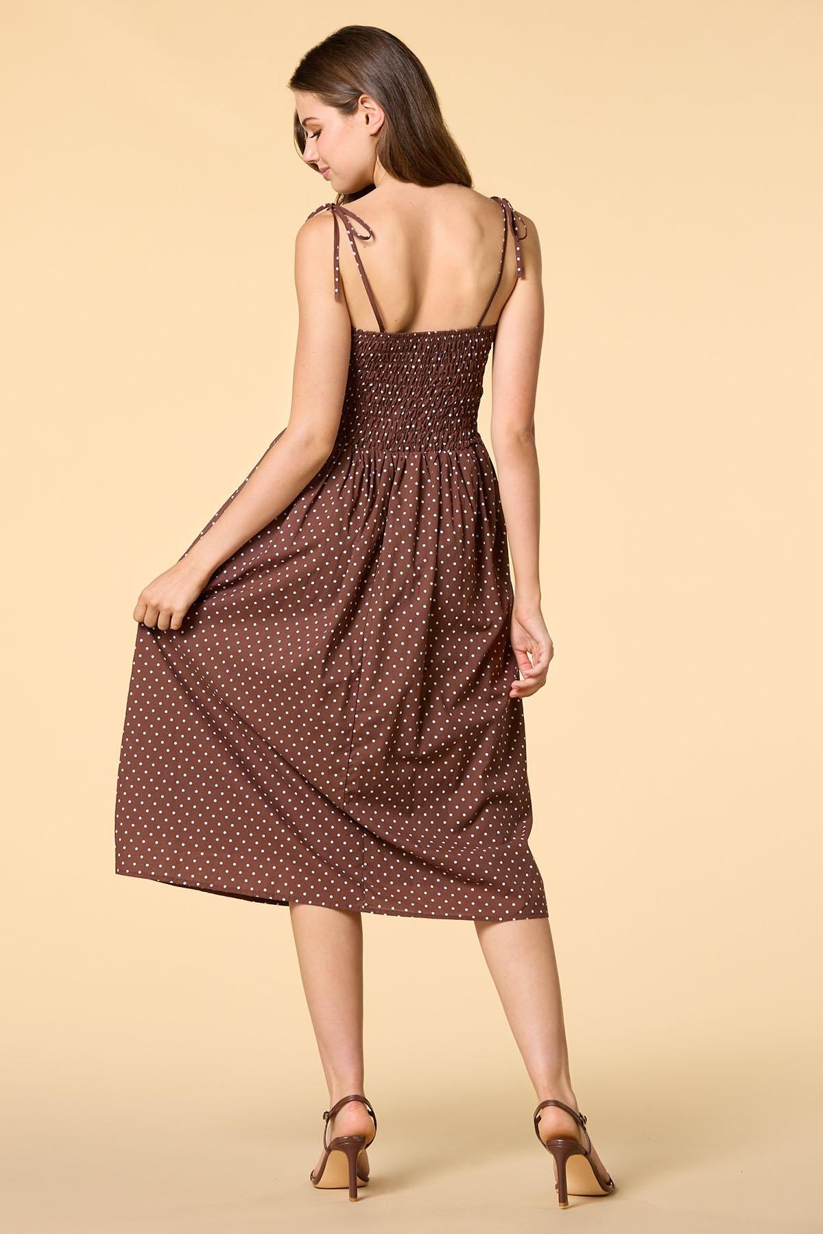 Versona on the spot midi dress BROWNBEIGE_MULTI