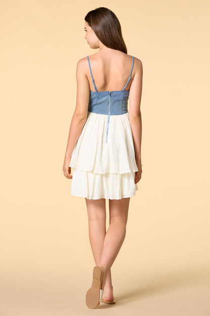 Versona gone west mini dress DARK_WASH_DENIM
