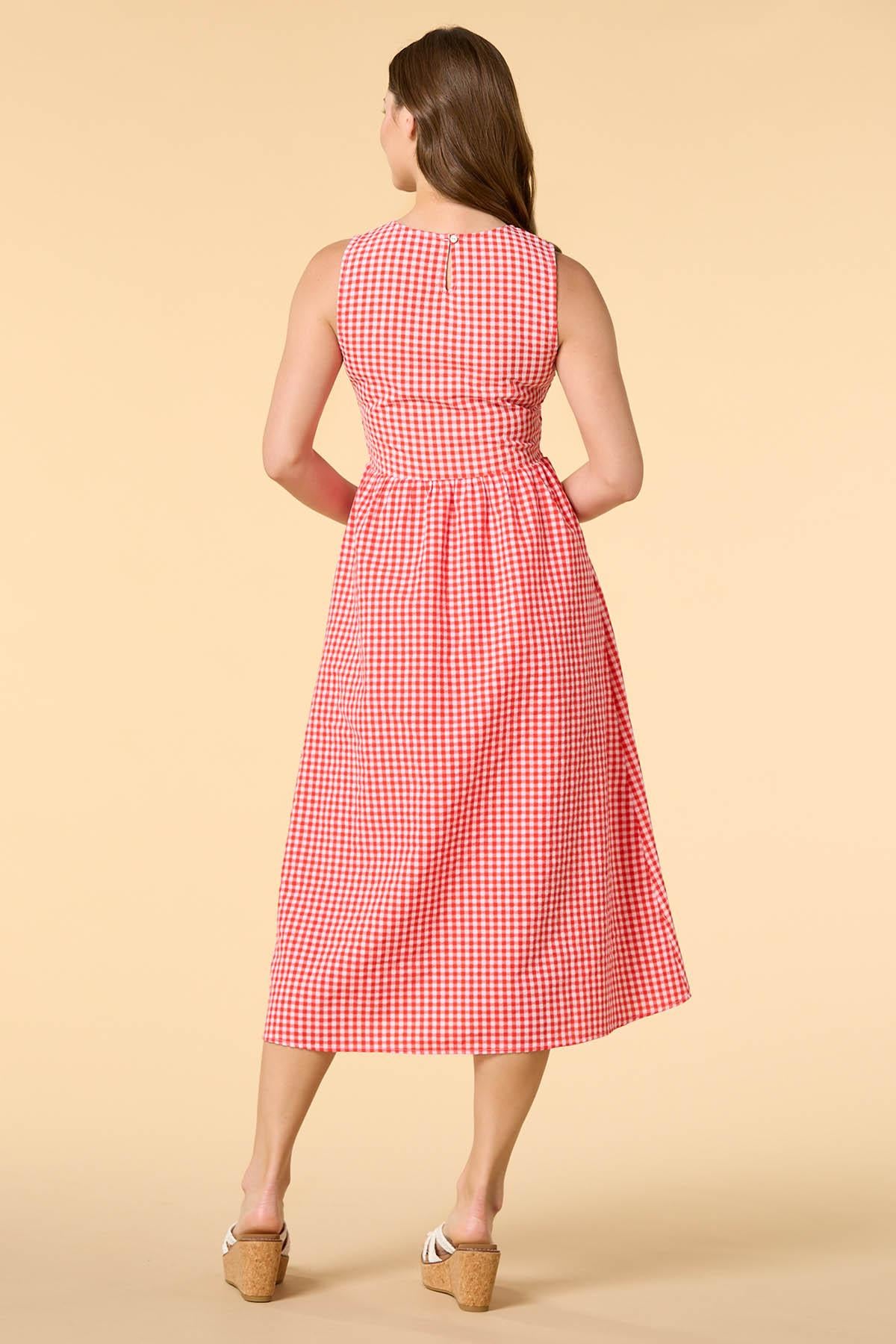 Versona take your picnic midi dress RED_MULTI