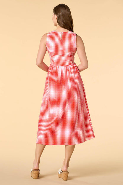 Versona take your picnic midi dress RED_MULTI
