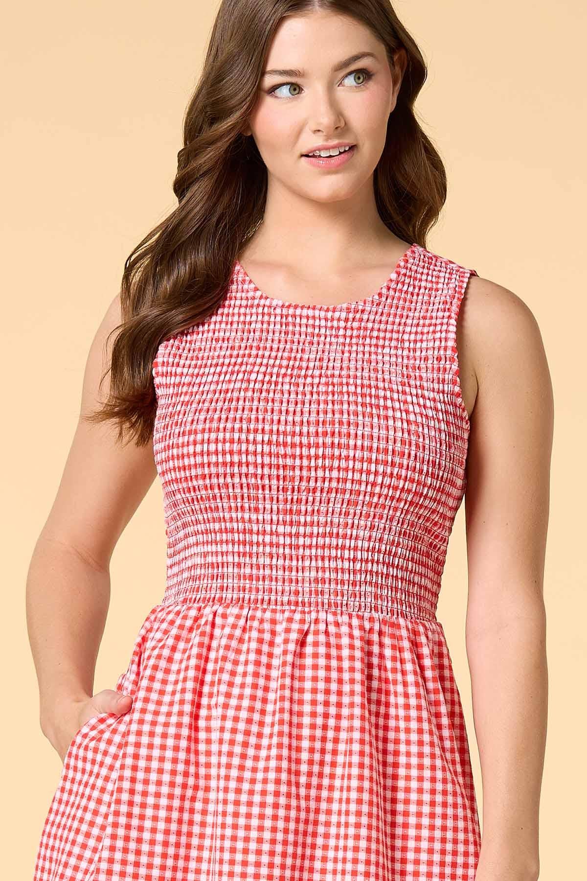 Versona take your picnic midi dress RED_MULTI