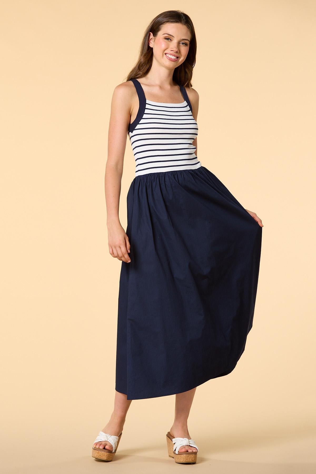Versona deep blue sea maxi dress NAVY_MULTI
