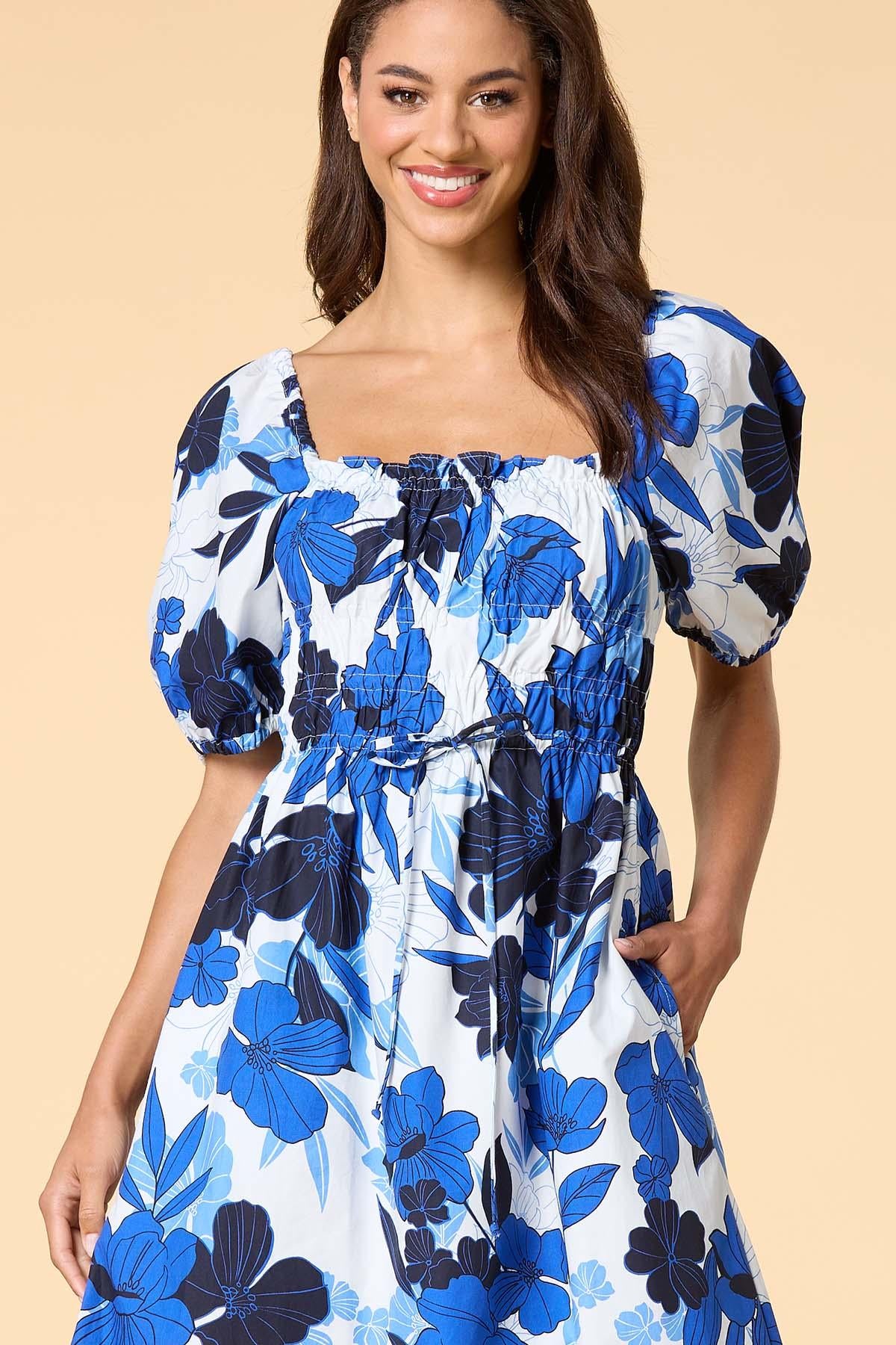 Versona violets are blue maxi dress BLUE_MULTI