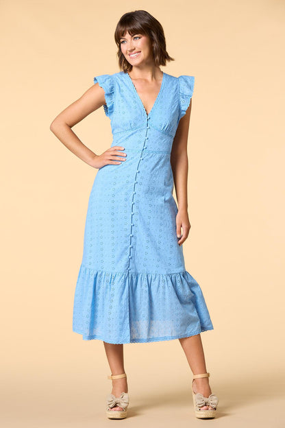 Versona eye in the sky midi dress BLUE