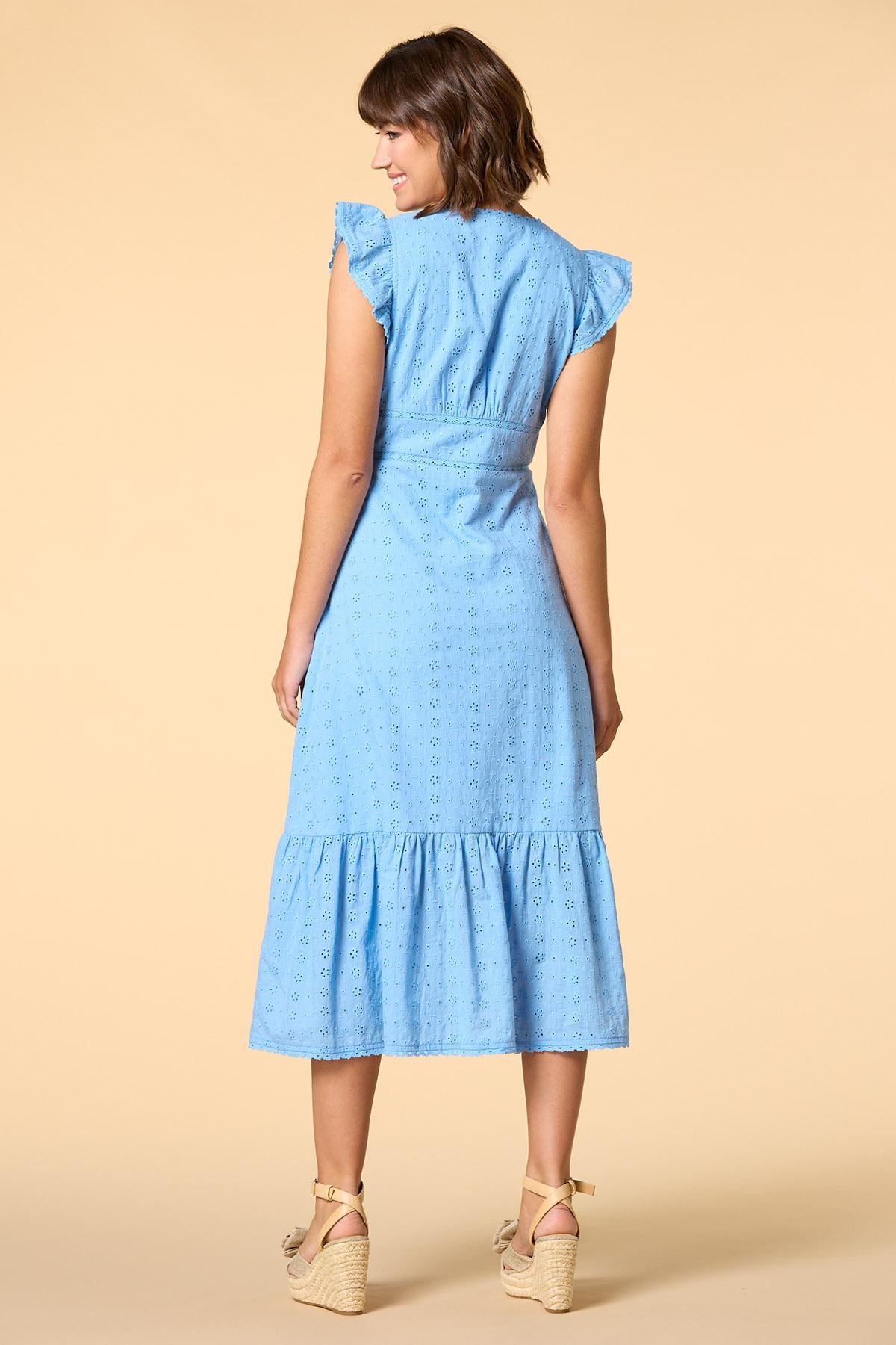 Versona eye in the sky midi dress BLUE