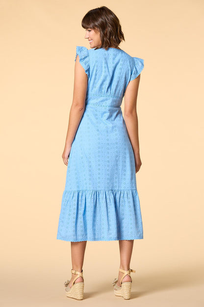 Versona eye in the sky midi dress BLUE