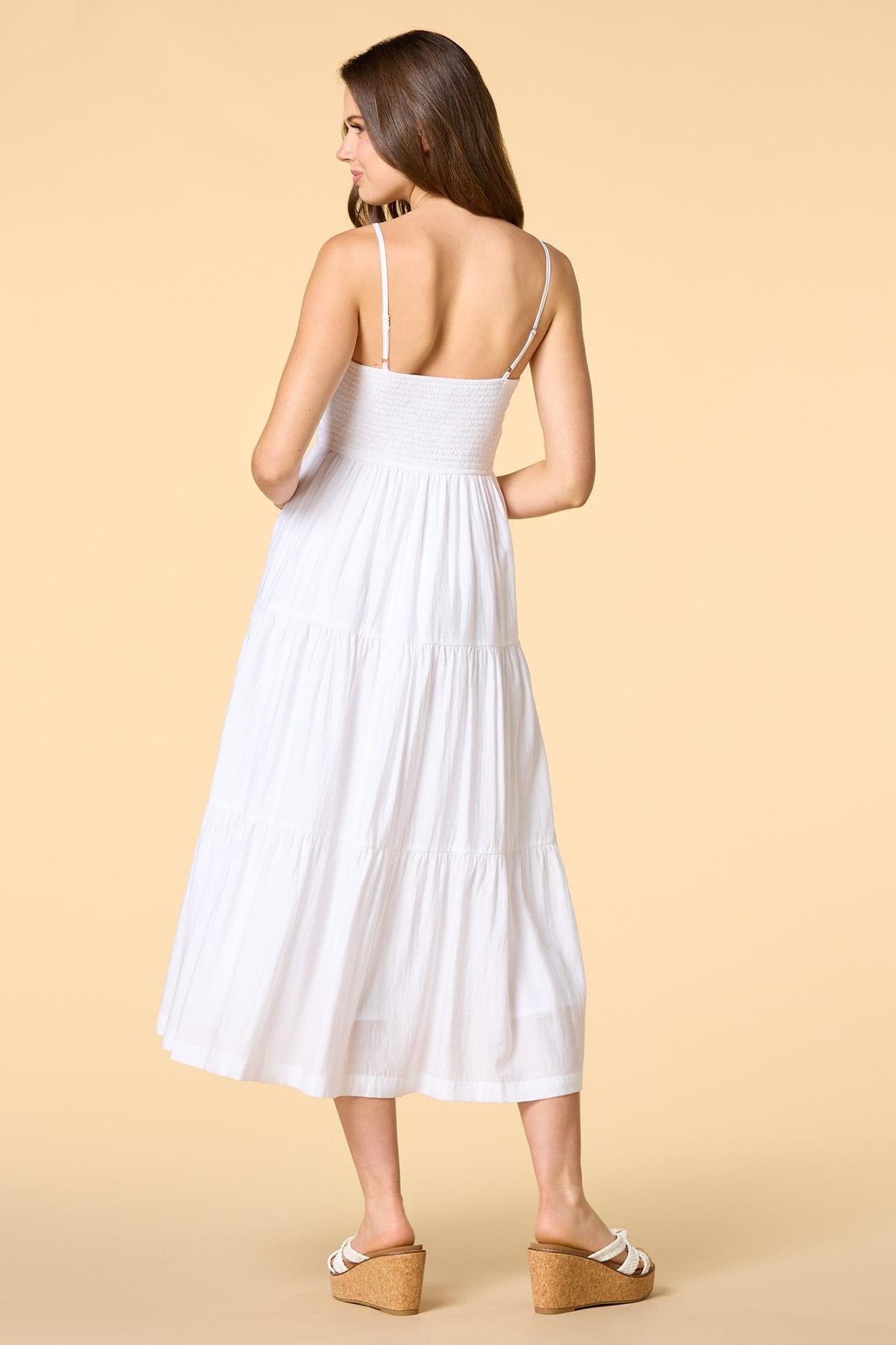 Versona bright beaches maxi dress WHITE