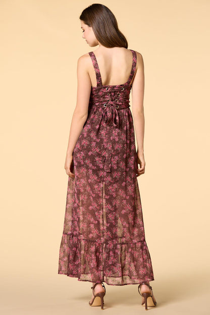 Versona kiss and tell maxi dress BROWNBEIGE_MULTI